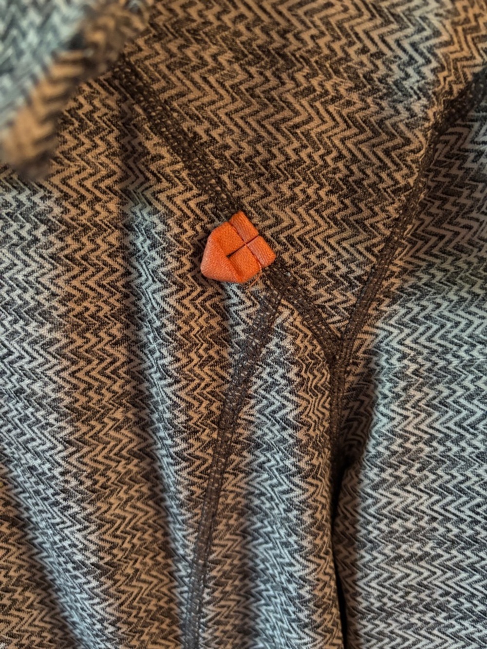 Tangerine Heathered Gray Jacket with Orange Trim - Picture 5 of 8